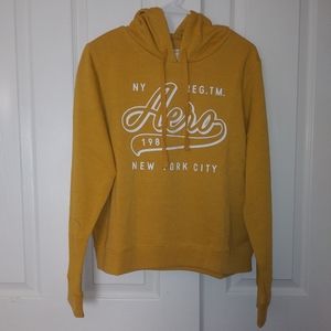 Aeropostale Logo Yellow Hoodie Sweater NWT